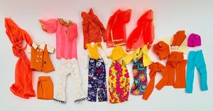 lot 19 image: Doll Clothes Lot Assorted Outfits & Accessories including Barbie