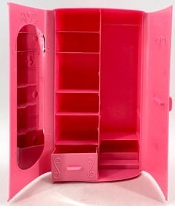 lot 33 image: Mattel Pink Barbie Wardrobe Vanity With Mirror, 1989