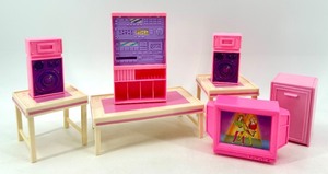lot 34 image: Barbie Pink Music Center Playset with Twin Speaker Units