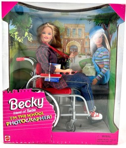 lot 39 image: Becky Doll & Wheelchair Accessory - Im The School Photographer