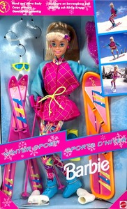 lot 53 image: Barbie Winter Sport Doll & Ski Gear - Bend & Move Body