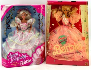 lot 54 image: Barbie Happy Birthday Dolls - Set of 2 in Boxes