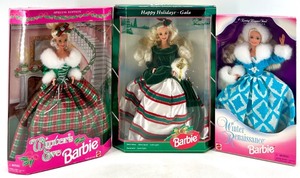 lot 56 image: Barbie Winters Eve, Winter Holidays Gala & Winter Renaissance Holiday Dolls