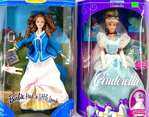 lot 69 image: Barbie Classics Cinderella & Barbie had a Little Lamb Collector Dolls Lot