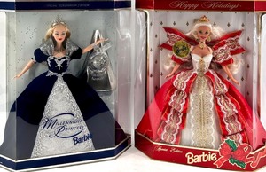 lot 71 image: Barbie Millennium Princess Special Edition Doll & Holiday Barbie - Lot of 2
