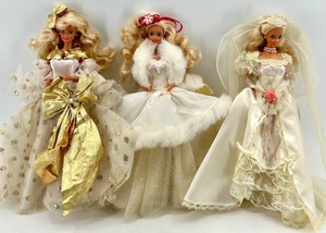 lot 102 image: Barbie Bride Doll Lot of 3 in Wedding Dresses