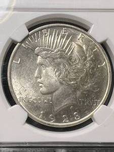 1923 US PEACE SILVER DOLLAR NGC MS63