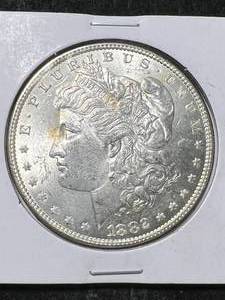lot 07 image: 1882 US MORGAN SILVER DOLLAR