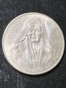 lot 23 image: 1978 CIEN PESOS MEXICAN SILVER DOLLAR
