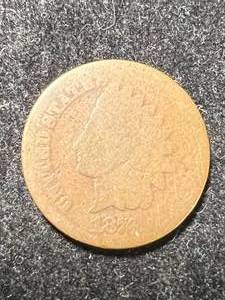 lot 34 image: 1876 US INDIAN HEAD CENT