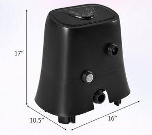 lot 9 image: GYMAX Hot Tub Heater Pump, 1350W Electric Control Machine with Thermostatic Heating, Soothing Bubble Massage, Filtration System, LED Touch Panel & Freeze Protection, Inflatable SPA Pool Pump