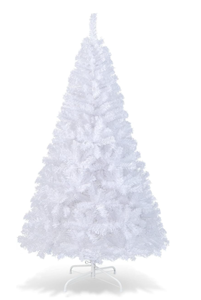 lot 219 image: COSTWAY 6Ft-Artificial-PVC-Christmas-Tree-W-Stand-Holiday-Season-Indoor-Outdoor-White