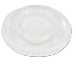 lot 220 image: Boardwalk SoufflPortion Cup Lids, Fits 2 oz Portion Cups, Clear, 2500Carton