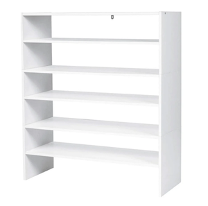 lot 413 image: Giantex 3-in-1 Shoe Rack, 5-Tier Shoe Organizer, Wood Storage Shelf for Shoes