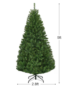 lot 419 image: Costway 5-ft Pre-lit Artificial Christmas Tree with Multicolor LED Lights