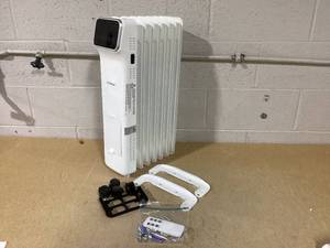 lot 338 image: Tangkula 1500W Oil Filled Radiator Heater, Portable Electric Radiant Space Heater with Remote, Adjustable Thermostat, 24H Timer, 3 Modes, Overheat & Tip over Protection, for Indoor Use, Home Office