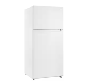 lot 3 image: Vissani 18 cu. ft. Top Freezer Refrigerator DOE in White (Transit Damage)