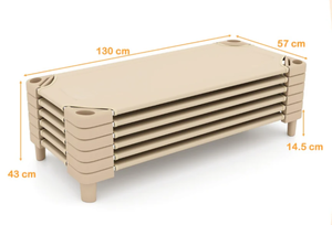 lot 18 image: Costway 6 Stackable Daycare Cot with Easy Lift Corner and Detachable Oxford Cloth