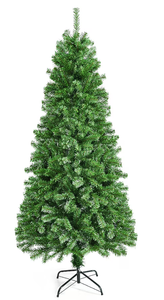 lot 21 image: Costway 7-ft Pre-lit Artificial Christmas Tree with Multicolor Lights