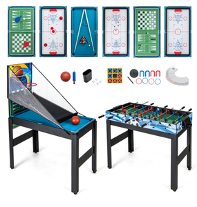 lot 26 image: Costway 14-in-1 Combo Game Table Set Multi Game Table with Foosball