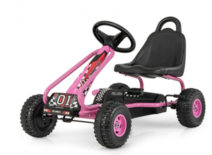 lot 29 image: Costway 4 Wheel Pedal Powered Ride On Car with Adjustable Seat