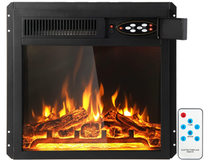 lot 52 image: GOFLAME 22 Inches Electric Fireplace Insert, Recessed Fireplace Heater with 7-Level Adjustable Flame Brightness, Remote Control, Overheat Protection, ETL Certified, 750W1500W, Black