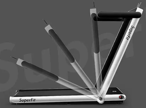 lot 56 image: Costway - Up To 7.5MPH 2.25HP 2 in 1 Single Display Screen Treadmill W Speaker Remote Control APP - Silver