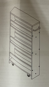 lot 108 image: Costway Kitchen Island Grey