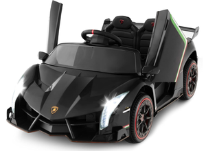 lot 262 image: OLAKIDS 2 Seater Kids Ride On Car, 12V 4WD Licensed Lamborghini Veneno Electric Vehicle (Minor Transit Damage)
