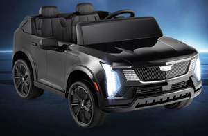 lot 263 image: Costway 24V 2-Seater Ride-On Truck, Licensed Cadillac Kids Electric Car with Remote Control, 3 Speeds, LED Lights & Spring Suspension for Ages 3 (USED)