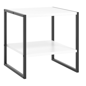 lot 267 image: Costway 2-Tier Square End Table with Storage Shelf Reversible Design 20 x 20 x 20