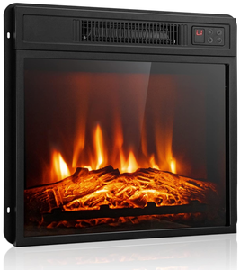 lot 286 image: ORALNER 18 Electric Fireplace Insert, Recessed Fireplace Heater w 3 LED Flame Effects, Remote Control & 6H Timer, Indoor Fireplace Insert for TV Stand, 1400W, Black (18 INCHES)