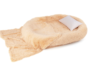 lot 423 image: Costway Human Dog Bed with Soft Blanket and Present Plump Pillow