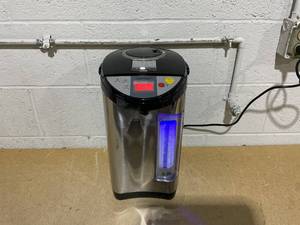 lot 125 image: COSTWAY Instant Electric Hot Water Boiler and Warmer, 5-Liter LCD Water Pot with 5 Stage Temperature Settings, Safety Lock to Prevent Spillage, Stainless Steel Hot Water Dispenser