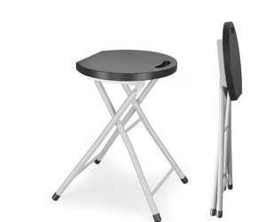 lot 354 image: Costway Portable Folding Camp Chair, Black and Silver