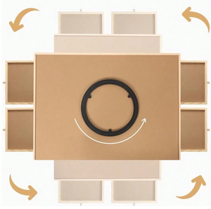 lot 370 image: Panana Puzzle Locker 1000 Piece Puzzle Board With Drawers And Cover30X22