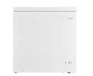 lot 7 image: Vissani 7.0 cu. ft. Manual Defrost Chest Freezer with LED Light in White Garage Ready (Transit Damage)