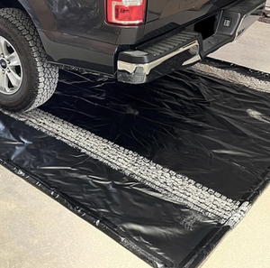 lot 32 image: Costway Garage Floor Mat Non-Slip Containment Mat for Waterproof Protection Black Large 22 x 9