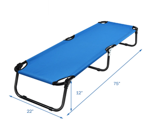 lot 72 image: Costway Folding Camping Bed Outdoor Portable Military Cot Sleeping Hiking