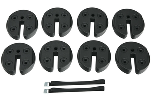 lot 124 image: Costway 8 Pack Canopy Weights 40 Pounds No Pinch Design Outdoor -  9.5 x 9.5 x 2.75 (L x W x H)