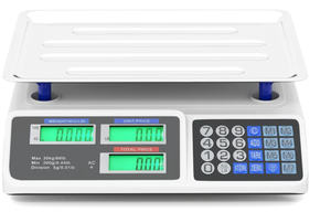 lot 128 image: Powerstone 66lb Price Computing Scale Commercial Food Scale with Dual LCD Displays
