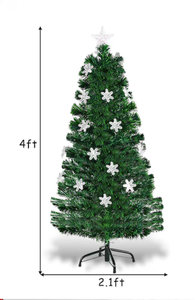 lot 139 image: Costway 4-ft Pre-lit Artificial Christmas Tree with Multicolor LED Lights