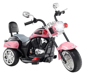 lot 145 image: Costway 6V Powered Toddler 3-Wheel Motorbike Ride On Toy with Horn and Headlight, Heart Pink