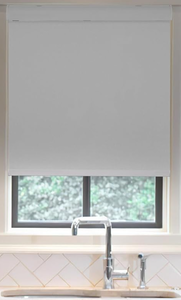 lot 165 image: Allesin 100% Blackout Cordless Roller Shades for Windows, Free-Stop Shades, Thermal Insulated, UV Protection, Waterproof Fabric, Easy to Install for Home, Office, Bathroom (White 36 x 72)