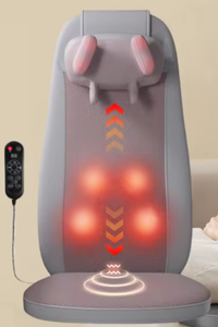 lot 169 image: Electric Back Massager Vibrating Cervical Massage Chair Seat Cushion for Body Shiatsu Heated Kneading Relaxarion Home Office Use