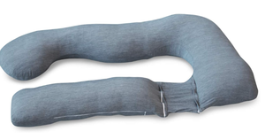 lot 174 image: Pharmedoc Pregnancy Body Pillow Replacement Cooling Cover (Only) for U Shaped Body Pillow with Detachable Extension ONLY - Dark Grey