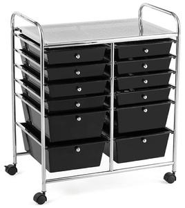 lot 198 image: Costway Black Office cart (Minor Transit Damage)