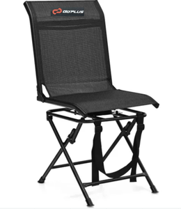lot 229 image: Costway 360° Swivel Hunting Blind Chair With Sturdy Metal Frame Support Up To 330 Lbs-black
