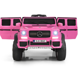 lot 235 image: Costway 12V Licensed Mercedes-Benz Kids Ride-On Car (USED, Maybe Missing Hardware. Does Not Turn On)