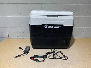 lot 48 image: Costway 12 Volt Car Refrigerator with -468 Adjustable Range Divider for Camping 32 QT